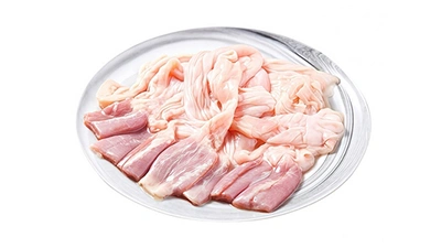 Rebanado de carne de aves
