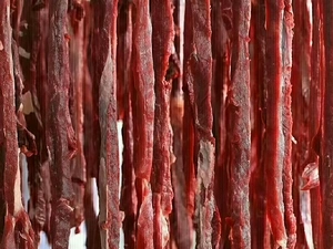 Corte de carne en tiras