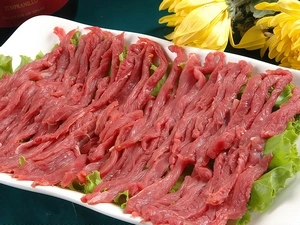 Corte de carne en tiras