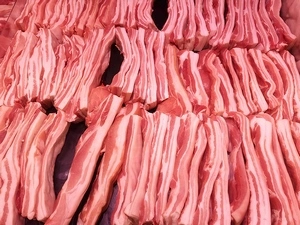 Corte de carne en tiras