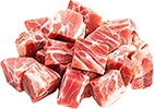 Línea automática de corte en cubos de carne deshuesada