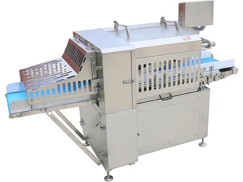 Cortadora continua de carne congelada para cubos, rebanadas y tiras